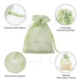 thumbnail image 2 of Envoltorio de regalo QIANF - Bolsas de organza (20 unidades, 15 x 23 cm), color verde claro, 2 of 7