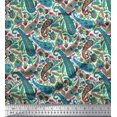 thumbnail image 1 of Soimoi Rayon Fabric Leaves Artistic Print Fabric by Yard 56 Inch Wide, 1 of 3