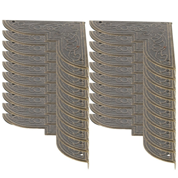 20Pcs Cabinet Furniture Metal Box Edge Protector Antique Corner Guard Table Corner Decorative Guard