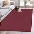 thumbnail image 2 of Red Solid Color Area Rugs Collection 2.7'x5', Aesthetics Contemporary Luxury Non Slip Indoor Rectangle Throw Runner Rug Floor Mat Carpet for Living Room Dining Table Bedroom Nursery, 2 of 9