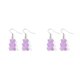 thumbnail image 4 of Gancho para la oreja Qarigey Dibujos animados Color caramelo Regalo del día de San Valentín Decoraciones para dama Pendiente de gota Patrón Violeta 2piezas, 4 of 6