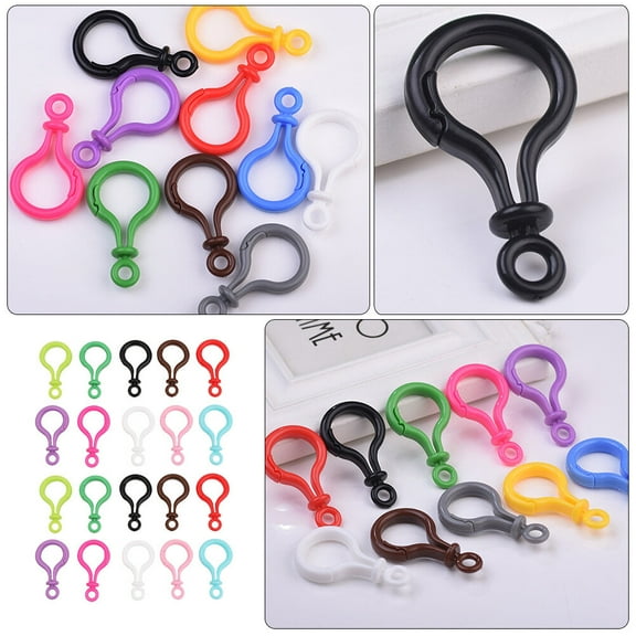ETHZZLE lanyard accessories Lanyard Clip Plastic Accessories Random Color Crafts 32Pcs