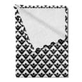 thumbnail image 2 of Abstract Soft Flannel Fleece Throw Blanket, Diagonally Designed Concentric Squares in Monochrome Modern Vibes, Cozy Plush for Indoor and Outdoor Use, 70" x 90", Dark Grey and White, by Ambesonne, 2 of 5