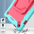 thumbnail image 5 of elitegadget Case for Samsung Galaxy Tab A9+ Plus 11 Inch (SM-X210/X215/X216) 2023 Released - Heavy Duty Impact Resistant Case Cover with Rotating Ring Stand + 1 Stylus (Teal/Pink), 5 of 5