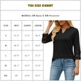 thumbnail image 3 of VDJ 3/4 Sleeve Women Tops Henley V Neck Summer Trendy Blouses Dressy Casual Coral Tshirts Tunic Clothing Size XXL, 3 of 10