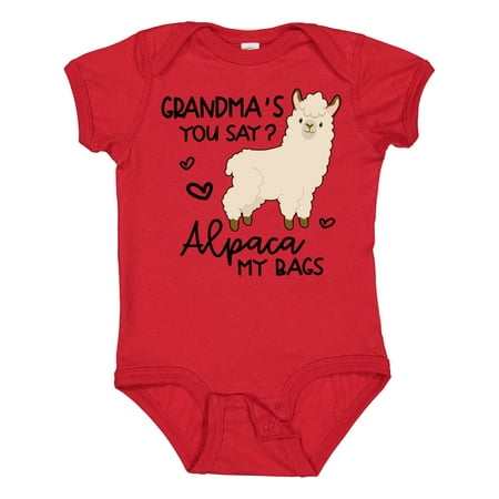 

Inktastic Grandma s You Say Alpaca My Bags Gift Baby Boy or Baby Girl Bodysuit