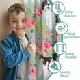 thumbnail image 3 of Blackout Kids Curtains,Shih Tzu Dog and Flower Floral Childrens Insulated Curtains Set Of 2,Bedroom Essentials,Toddler Room Decor 42x54in(106x137cm), 3 of 4