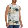 thumbnail image 2 of Disketp Pumpkin And White Marble Sleeveless Tshirts For Men, Muscle Shirts For Men Dry Fit Tank Top-Large, 2 of 8
