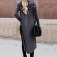 thumbnail image 4 of Kureaily Womens Long Sleeve Cardigan Casual Light Soft Knit Cardigan Sweater Coat Single Cardigan Autumn And Winter Mid Length Long Sleeve Buttons Long Sleeve Cardigan, 4 of 4