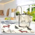 thumbnail image 5 of Yayeee Dish Drying Mat for Kitchen Counter 18"x24" Microfiber Absorbent Pad, Beige Christmas Plaid, 5 of 7