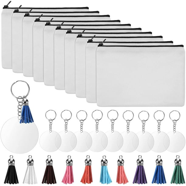 Juego de 50 piezas de neceser de lona multifuncional, organizador de maquillaje, neceser de viaje con cremallera