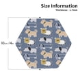 thumbnail image 2 of Leather Coasters with Heat-resistant for Drinks, Cute Dog sleep Puppy -标题2 Hexagon, 2 of 5