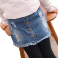 thumbnail image 4 of Huowey Toddler Girls Pantskirt Footless Leggings With Denim Skirt Kids Clothes Ruffle Tutu Pants Cute Dailywear, 9-11 Years, 4 of 7