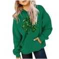 thumbnail image 2 of Girls Sweatshirt Crewneck Oversized Pullover Cotton Clothes Printed Long Sleeves Tops Casual Fleece Sweater with Pocket Fall Winter Warm Sweatshirts Kids Hoodies, 2 of 3