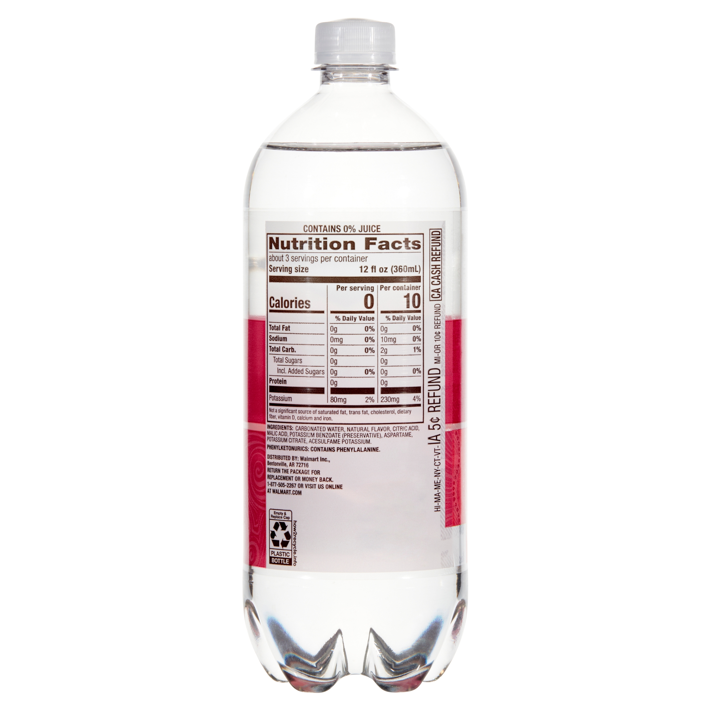 Clear American Sparkling Water, Wild Cherry, 33.8 fl oz - image 5 of 7