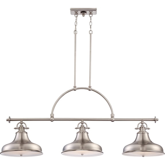 Emery 3-Light Brushed Nickel Linear Chandelier