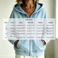 thumbnail image 5 of Sheghy Denim Zip Jacket for Women Colorblock Long Sleeve Button Fall Winter Outerwear Light Blue S, 5 of 5