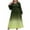 Army Green, variant on Summer Fashion Plus Size Maxi Dresses for Womens 2025 Casual Solid Color V-Neck Elastic Waist Stitching Long Skirt Dress Long Sleeve V-Neck Ankle Dress
