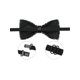 thumbnail image 2 of INSPIRE CHIC Corbata de Moño para Mujeres con Diamantes Finos Brillantes, Collar Ajustable, Corbata de Moño Negra, 2 of 5