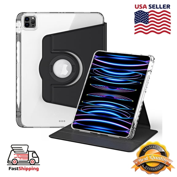 AMZER 360 Rotation Detachable Clear Acrylic Leather Tablet Case For iPad Pro 11 2022 / Air 10.9 2022