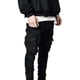 thumbnail image 5 of ICHUANYI Clearance Men's Side Pocket Trousers With Zipper Placket Skinny Jeans(Black, S) Ichuanyi Ichuanyi, 5 of 6