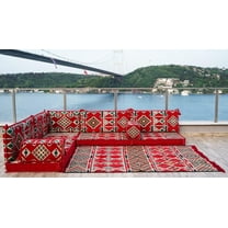 Arabic Floor Seating, L Shaped Red Sofa Bed, Turkish Sofa, Floor Cushion Seating, Sleeper Couch, Modular Sofa, Foam Couch, Folding Sofa Bed