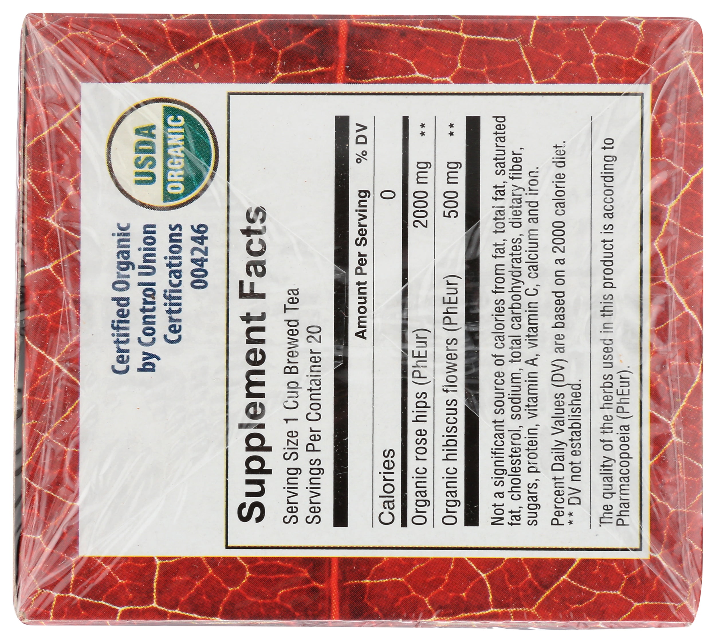 Good Nature Organic Herbal Tea, Rose Hips & Hibiscus, 50G, Pack of 6
