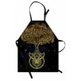 thumbnail image 1 of Tree of Life Apron Romantic Plant Night with Stars in Sky Baroque Style Mystic Tribal Symbol, Unisex Kitchen Bib Apron with Adjustable Neck for Cooking Baking Gardening, Dark Blue Gold, by Ambesonne, 1 of 3
