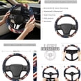 thumbnail image 3 of Jeiento Car Seat Covers Full Set with Steering Wheel Cover Safe Belt Pads Coasters Center Console Cover 250th Eagle Flag Keychain Chapstick Holder 13 PCS Auto Interior Sets Accessory, 3 of 9