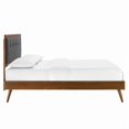 thumbnail image 3 of Modway Willow King Wood Platform Bed with Splayed Legs in Walnut/Charcoal, 3 of 6