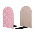 thumbnail image 2 of Lsque Flamingos and Flowers Printed Wood Bookends,Non-Skid Bookend for Shelves,Heavy Duty Support Bookends,Non-Slip Foam Pads for Office, Home, and Library,1 Pair, 2 of 8