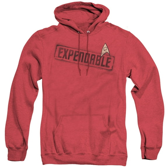 Star Trek Expendable Adult Heather Hoodie Sweatshirt Red
