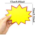 thumbnail image 2 of 50PCS 13x17cm/5.12x6.69inch Yellow Blank Store Signs Retail Sale Signs Price Labels, 2 of 4