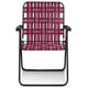 Costway 6pcs Chaise de Plage Camping Pelouse Sangle Chaise Légère 1 Position Rouge – image 4 sur 10