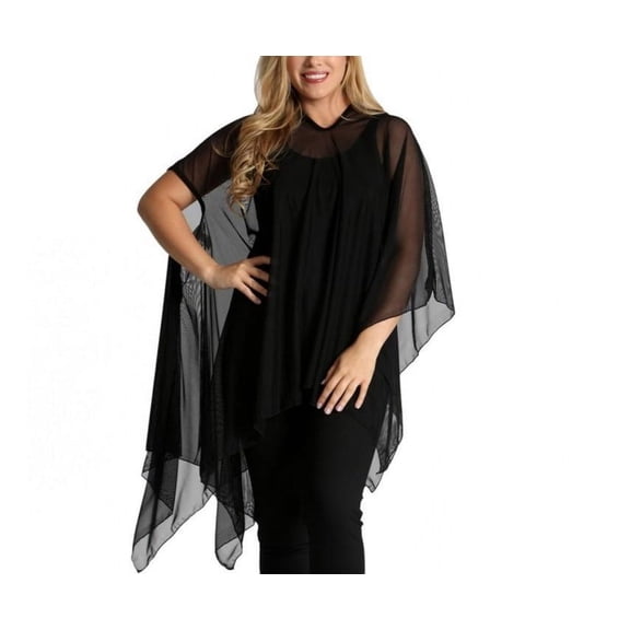 InstantFigure InstaWrap Shahl Sheer Mesh Versatile Short Coverup 33COMT
