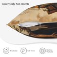 thumbnail image 5 of Fotbe Vintage Style Elk Pattern Velvet Decorative Throw Pillow Covers with Elegant Piping, Soft Plush Cushion Cover for Sofa, Bed, Car, Office-18"x18", 5 of 8