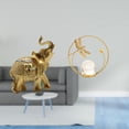 thumbnail image 2 of Estatua De Elefante Con Forma De Bola De Cristal, Artesanía De Resina, Escultura De Animal, Figura De Metal, Adorno Decorativo Para Estante, Dormitorio, Escritorio, Hogar, Pasillo, Chimenea,, 2 of 8
