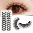 thumbnail image 2 of AMERTEER  10Pairs False Eyelash Natural 3D Fluffy Eyelash Extensions Soft Wispy Eyelashes, 2 of 9