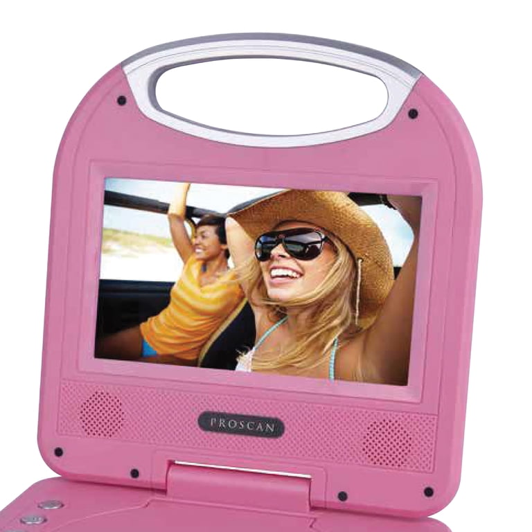 Proscan, Portable DVD Player, PDVD7049, 7-Inch Widescreen Pink
