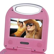 Proscan 7-In. Portable DVD Player with Earphones, Remote, and Integrated Handle, Pink, PDVD7049, PDVD7049-PINK