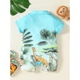 thumbnail image 4 of Bagilaanoe Newborn Baby Boys Summer Jumpsuit Print Short Sleeve Bodysuit Shorts 3M 6M 9M 12M 18M 24M Infant Casual One Piece Romper, 4 of 8