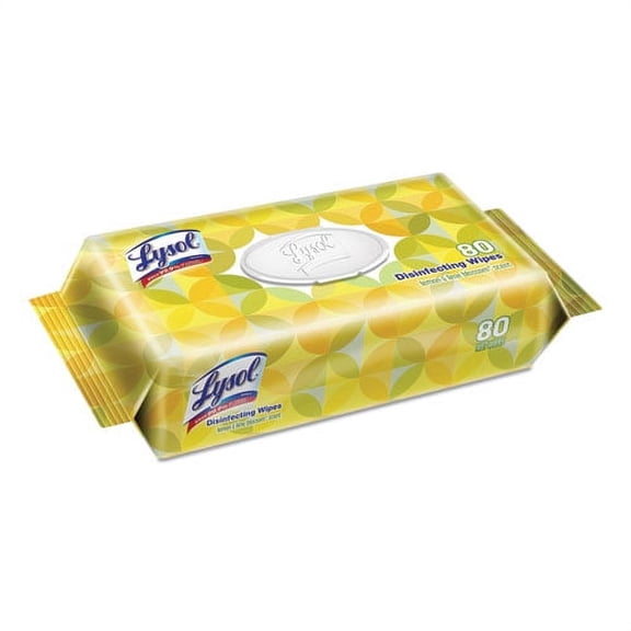 Lysol Disinfecting Wipes with Lemon and Lime Blossom Scent, 80 Wipes/Pack, 6 Pack/Case 99716CT