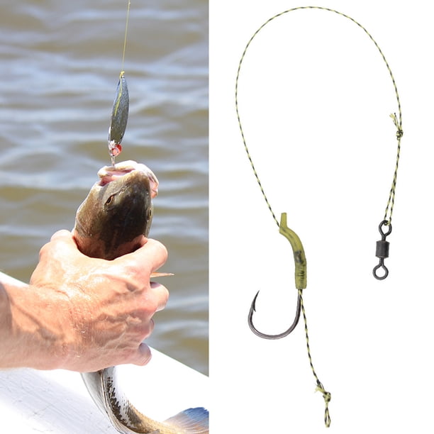 Kit De Aparejos De Pesca Aparejos de cebo de pesca de carpa con púas curvas para accesorios de pesca de carpa (8)