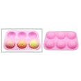 thumbnail image 4 of 4 Moldes Redondos De Silicona Con 6 Agujeros Semiesféricos Antiadherentes Para Hornear Pasteles, Color Rosa, 4 of 8
