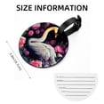 thumbnail image 5 of Swan 2pcs PU Leather Round Bag Tags with Privacy Cover and Name ID Tag - Suitcase Tags for Travel Luggage, Handbags, Backpacks, School Bags, 5 of 6