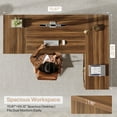 thumbnail image 6 of 70.8-Inch L-Shaped Executive Desk with File Cabinet, Large Computer Desk, Walnut, 6 of 9