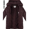 thumbnail image 2 of Chaqueta Steve Madden Long Outwear Merlot para mujer 3X, 2 of 7