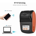 thumbnail image 3 of Jingpu PT-210 Portable 58mm Thermal Receipt Printer with Bluetooth Connectivity, Compatible with Android, iOS & Windows (via USB), Supports Multiple Barcodes (UPC-A/E, EAN-13/8, QR Code, PDF417) and, 3 of 6