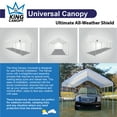 thumbnail image 3 of King Canopy Universal 10ft x 27ft, 1 3/8-inch Powder Coated Steel Frame, 10 Leg, 180gsm Polyethylene White Cover, 3 of 9