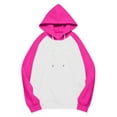 thumbnail image 4 of Xcmzpl Womens Hoodies Cute Color Block Hooded Sweatshirt Travel Pullover Tops Workout Long Sleeve Blouses Winter Fashion, 4 of 5
